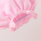 Pink Prayer Embroidery Ruffle Bloomer Set