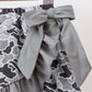 Grey Camouflage Bow Embroidery Ruffle Skorts Set