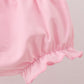 Pink Pumpkin Embroidery Ruffle Bloomer Set