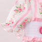 Pink Pumpkin Embroidery Ruffle Bloomer Set