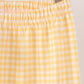 Mustard Candy Embroidery Gingham Pants Set