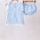 Blue Jacquard Lace Bloomer Set