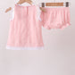 Pink Lace Jacquard Bloomer Set