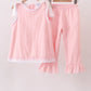 Pink Lace Ruffle Pants Set