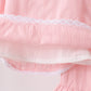 Pink Lace Ruffle Pants Set