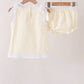 Beige Jacquard Bloomer Set