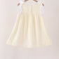 Beige Jacquard Lace Dress