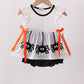 Black Spider Embroidery Ruffle Bubble