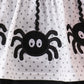 Black Spider Embroidery Ruffle Bubble