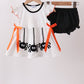 Black Spider Embroidery Ruffle Bloomer Set