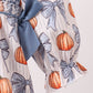 Blue Pumpkin Bow Smocked Ruffle Bubble