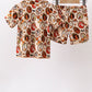 Orange princess bamboo pajama set