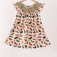 Camouflage Pumpkin Embroidery Ruffle Dress