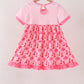 Pink Cowgirl Boots Embroidery Dress
