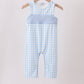 Blue Smocked Gingham Jon Jon