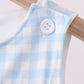 Blue Smocked Gingham Jon Jon