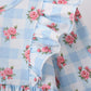 Blue Floral Ruffle Dress