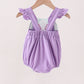 Purple Jack-O-Lantern Applique Ruffle Bubble