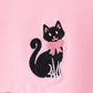 Pink Cat Embroidery Ruffle Pants Set
