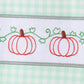 Green Pumpkin Embroidery Gingham Jon Jon