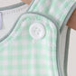 Green Pumpkin Embroidery Gingham Jon Jon