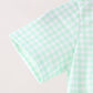 Green Pumpkin Embroidery Gingham Bubble