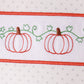 Orange Pumpkin Bow Embroidery Ruffle Skorts Set