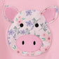 Pink Piggy Applique Ruffle Dress