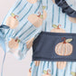 Blue Pumpkin Embroidery Ruffle Bubble