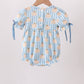 Blue Pumpkin Embroidery Ruffle Bubble