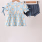 Gray Pumpkin Ruffle Shorts Set
