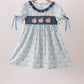 Blue Pumpkin Embroidery Ruffle Dress