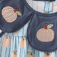 Blue Pumpkin Embroidery Ruffle Pants Set