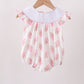 Pink Touchdown Smocked Ruffle Bubble