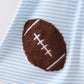 Blue Stripe Football French Knot Dress