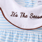 Blue Stripe Football French Knot Dress