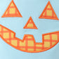 Blue Jack-O-Lantern Applique Bubble
