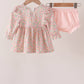Floral Smocked Lace Bloomer Set
