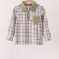 Oat Olive Plaid Button Shirt