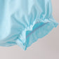 Blue Floral Smocked Ruffle Bloomer Set