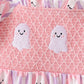 Purple Ghost Smocked Ruffle Pants Set