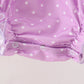 Purple Bucket Candy Embroidery Ruffle Bubble