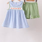 Blue Pumpkin Embroidery jacquard Ruffle Shorts Set