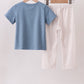 Teal Duck Embroidery Gingham Pants Set