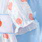 Blue Pumpkin Embroidery Ruffle Pants Set