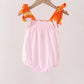 Pink Gingham Candy Corn Bubble