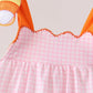 Pink Gingham Candy Corn Dress