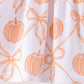 Coral Pumpkin Bow Bamboo Set