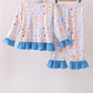 Blue Chicken Bow Bamboo Pajama Pants Set