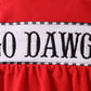 Red Georgia Go Dawgs Smocked Bubble